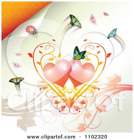 Clipart Butterflies And Hearts 4 - Royalty Free Vector Illustration by merlinul