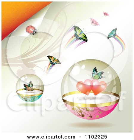 Clipart Butterflies And Hearts 2 - Royalty Free Vector Illustration by merlinul