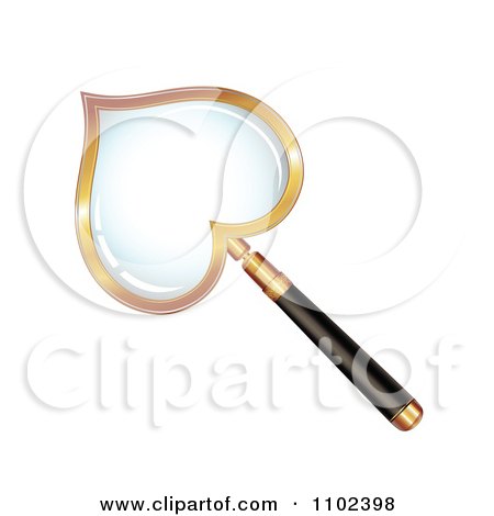 Clipart Heart Magnifying Glass - Royalty Free Vector Illustration by merlinul