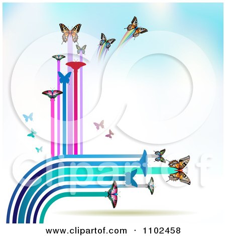 Clipart Butterfly Trail Background 10 - Royalty Free ...