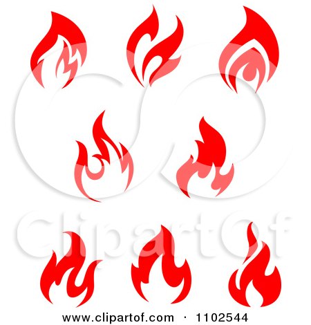 Clipart Red Fires 2 - Royalty Free Vector Illustration by Vector Tradition SM