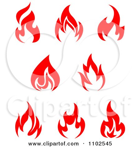 Clipart Red Fires 1 - Royalty Free Vector Illustration by Vector Tradition SM