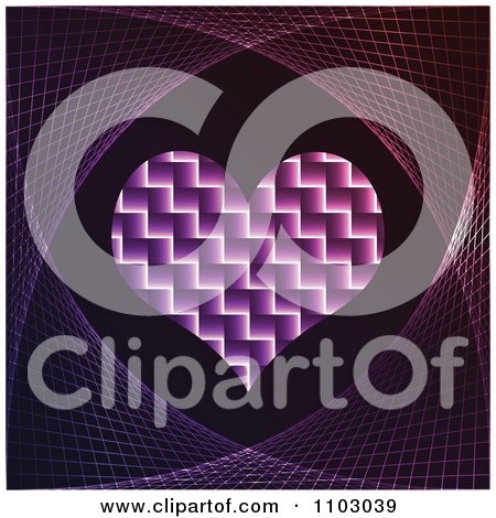 Clipart Love Or Poker Heart In Purple - Royalty Free Vector Illustration by Andrei Marincas