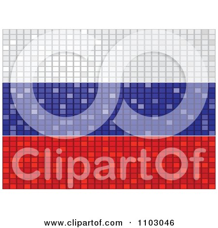 Clipart Mosaic Russian Flag - Royalty Free Vector Illustration by Andrei Marincas