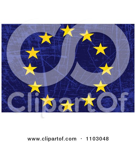 Clipart Grungy European Flag - Royalty Free Vector Illustration by Andrei Marincas