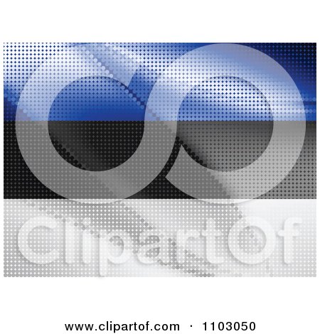 Clipart Estonian Flag Made Of Dots - Royalty Free Vector Illustration by Andrei Marincas