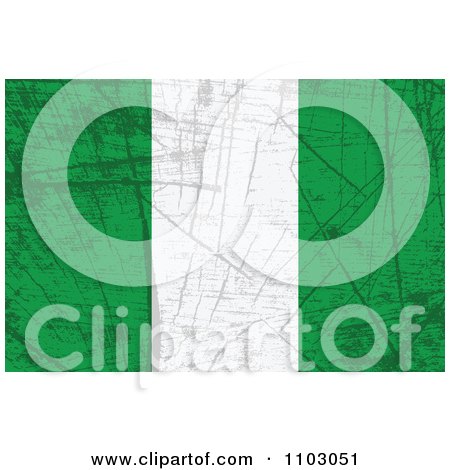 Clipart Grungy Nigerian Flag - Royalty Free Vector Illustration by Andrei Marincas