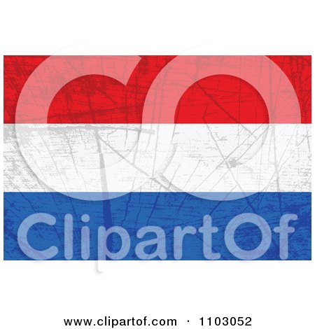 Clipart Grungy Netherlands Flag - Royalty Free Vector Illustration by Andrei Marincas