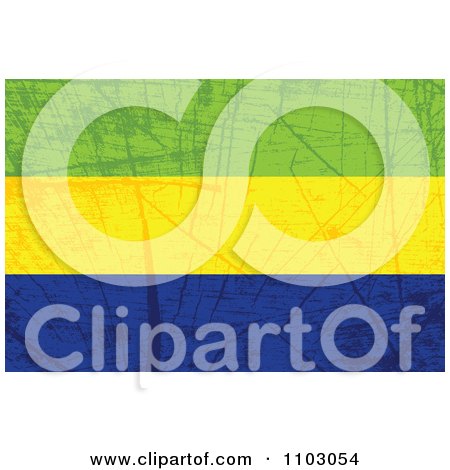 Clipart Grungy Gabon Flag - Royalty Free Vector Illustration by Andrei Marincas