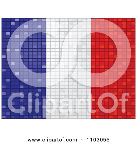 Clipart Mosaic French Flag - Royalty Free Vector Illustration by Andrei Marincas