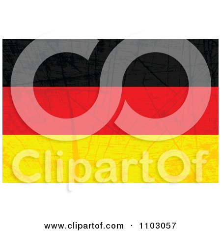 Clipart Grungy German Flag - Royalty Free Vector Illustration by Andrei Marincas