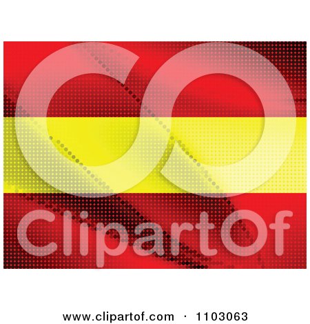 Clipart Spanish Flag Made Of Dots - Royalty Free Vector Illustration by Andrei Marincas