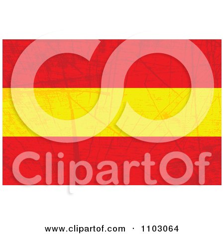 Clipart Grungy Spanish Flag - Royalty Free Vector Illustration by Andrei Marincas