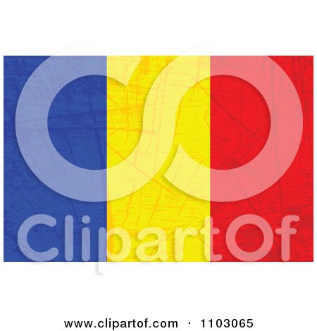 Clipart Grungy Romanian Flag - Royalty Free Vector Illustration by Andrei Marincas