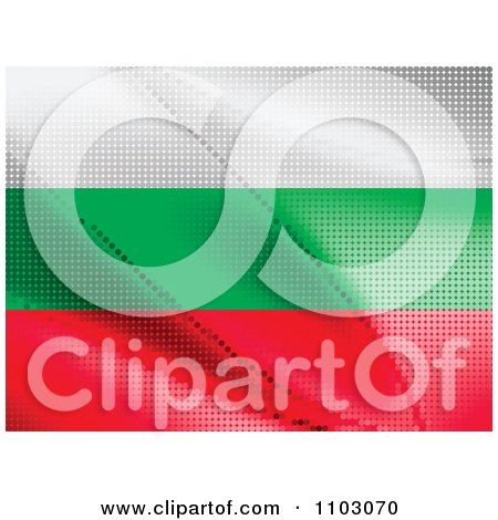 Clipart Bulgarian Flag Made Of Dots - Royalty Free Vector Illustration by Andrei Marincas