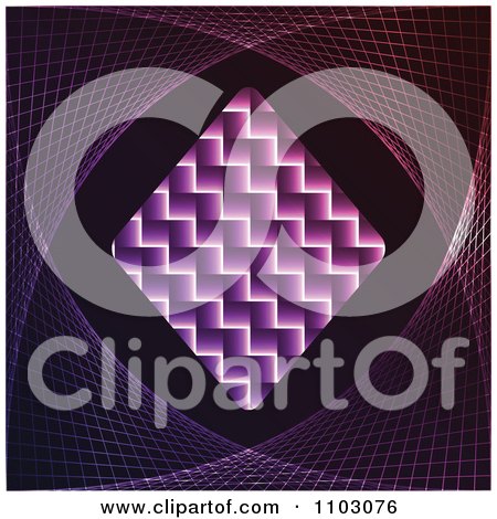 Clipart Rhombus Or Poker Diamond In Purple - Royalty Free Vector Illustration by Andrei Marincas