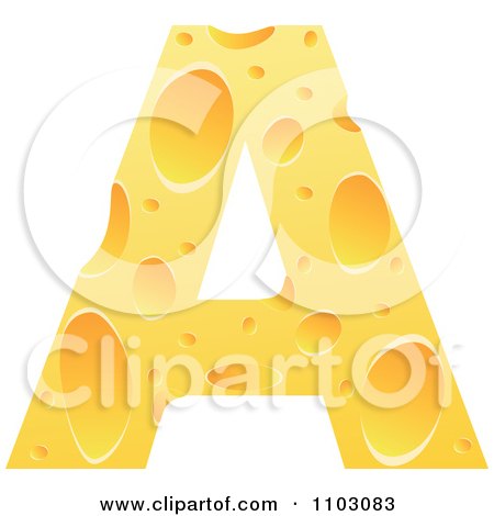 Clipart Capital Cheese Letter A - Royalty Free Vector Illustration by Andrei Marincas