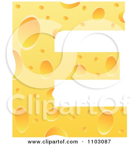Clipart Capital Cheese Letter E - Royalty Free Vector Illustration by Andrei Marincas