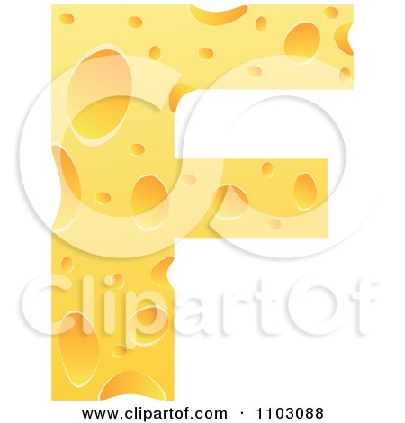 Clipart Capital Cheese Letter F - Royalty Free Vector Illustration by Andrei Marincas