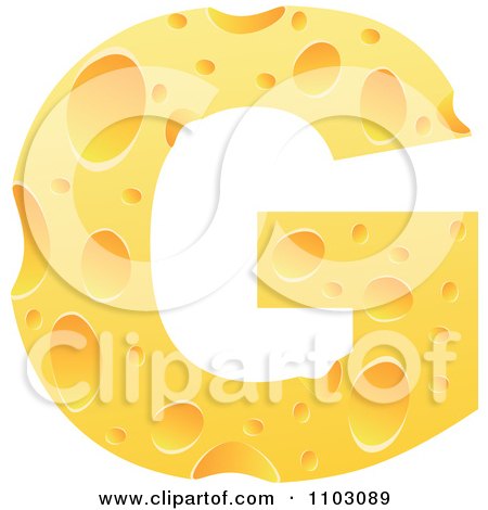 Clipart Capital Cheese Letter G - Royalty Free Vector Illustration by Andrei Marincas