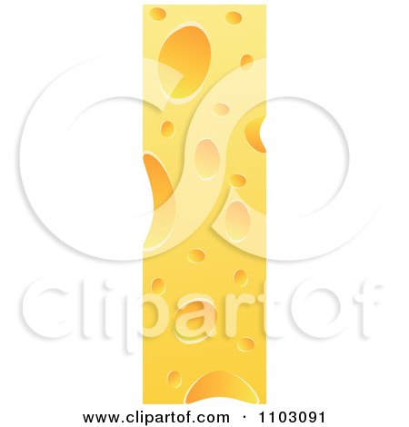 Clipart Capital Cheese Letter I - Royalty Free Vector Illustration by Andrei Marincas