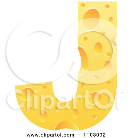 Clipart Capital Cheese Letter J - Royalty Free Vector Illustration by Andrei Marincas