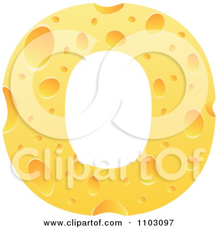 Clipart Capital Cheese Letter O - Royalty Free Vector Illustration by Andrei Marincas