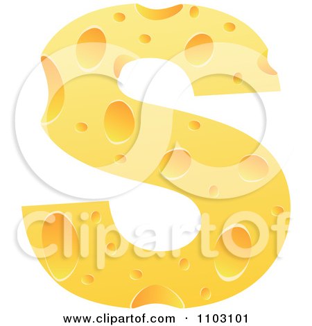 Clipart Capital Cheese Letter S - Royalty Free Vector Illustration by Andrei Marincas