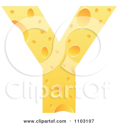 Clipart Capital Cheese Letter Y - Royalty Free Vector Illustration by Andrei Marincas