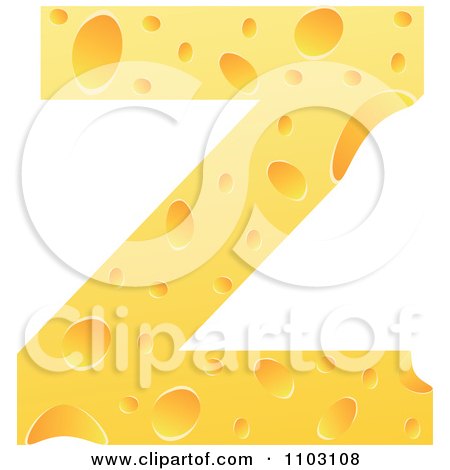 Clipart Capital Cheese Letter Z - Royalty Free Vector Illustration by Andrei Marincas