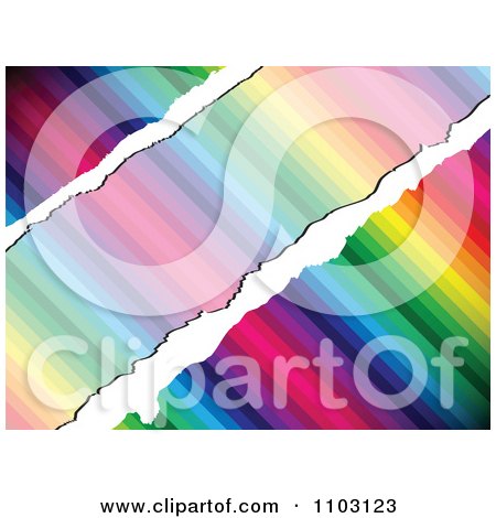 Clipart Rainbow Background With Diagonal Grunge Copyspace - Royalty Free Vector Illustration by Andrei Marincas