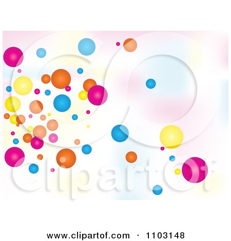 Clipart Background Of Colorful Bubbles Over Gradient - Royalty Free Vector Illustration by Andrei Marincas