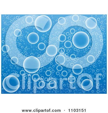 Clipart Blue Background With Bubbles 1 - Royalty Free Vector Illustration by Andrei Marincas