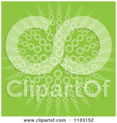 Clipart Green Background Of Bubbles Forming A Flower Or Sun - Royalty Free Vector Illustration by Andrei Marincas