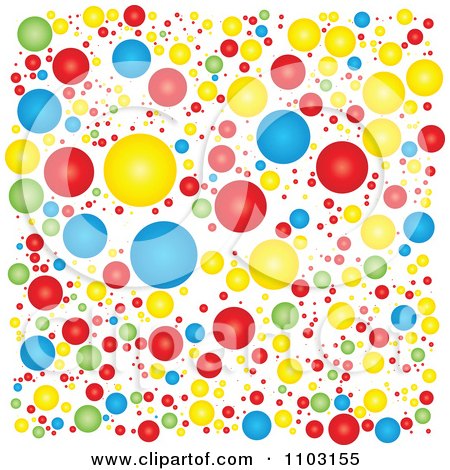 Clipart Background Of Colorful Bubbles On White - Royalty Free Vector Illustration by Andrei Marincas