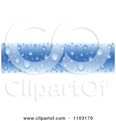 Clipart Blue Waterdrop Border 2 - Royalty Free Vector Illustration by Andrei Marincas