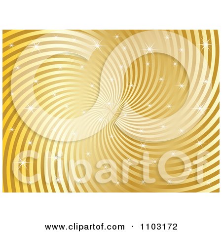 Clipart Sparkly Gold Swirl Background - Royalty Free Vector Illustration by Andrei Marincas