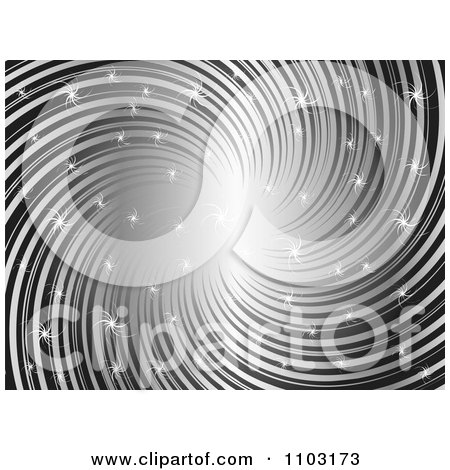 Clipart Sparkly Silver Swirl Background - Royalty Free Vector Illustration by Andrei Marincas