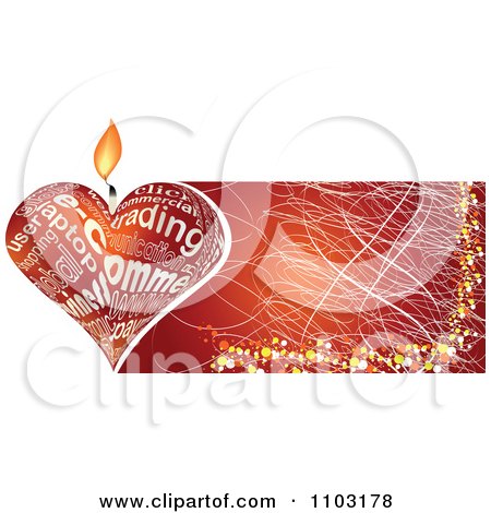 Clipart Grungy Heart Ecommerce Candle Website Banner - Royalty Free Vector Illustration by Andrei Marincas