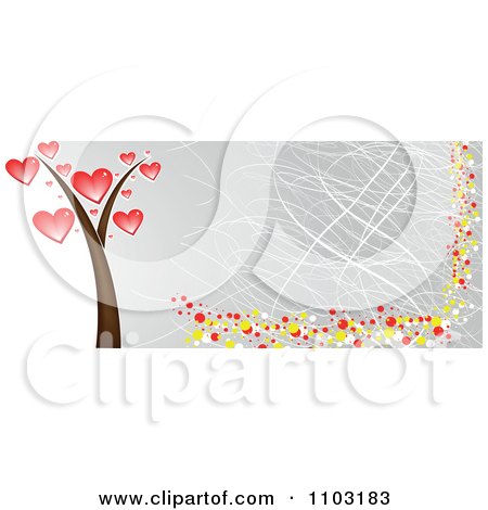 Clipart Grungy Heart Tree Website Banner - Royalty Free Vector Illustration by Andrei Marincas