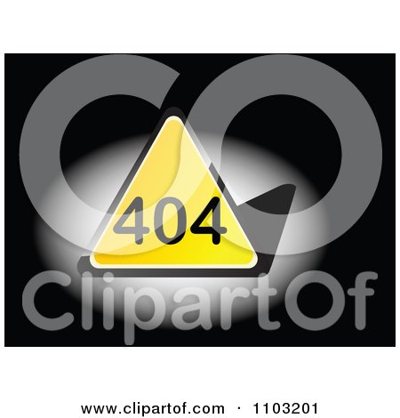 Clipart Yellow Triangular 404 Error Notice - Royalty Free Vector Illustration by Andrei Marincas