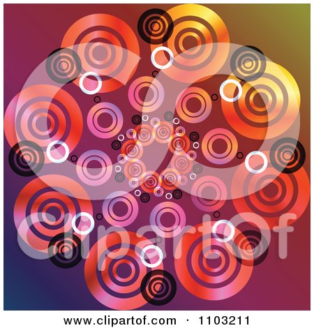Clipart Background Of Circles Over Gradient - Royalty Free Vector Illustration by Andrei Marincas