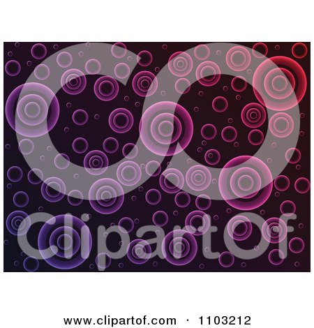 Clipart Background Of Purple And Pink Circles Or Bubbles - Royalty Free Vector Illustration by Andrei Marincas