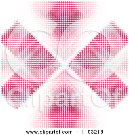 Clipart Background Of Abstract Pink Dots Forming Arrows - Royalty Free Vector Illustration by Andrei Marincas