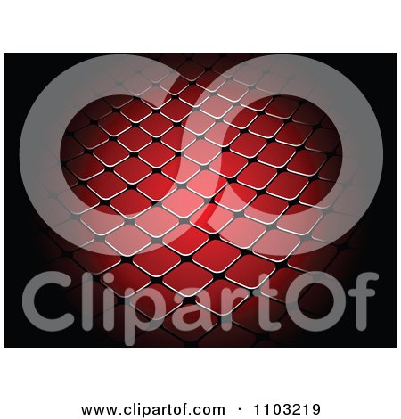 Clipart Black Net Over Red - Royalty Free Vector Illustration by Andrei Marincas