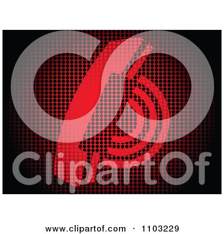 Clipart Telephone Made Of Red Dots - Royalty Free Vector Illustration by Andrei Marincas