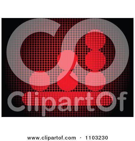 Clipart Graph Made Of Red Dots - Royalty Free Vector Illustration by Andrei Marincas