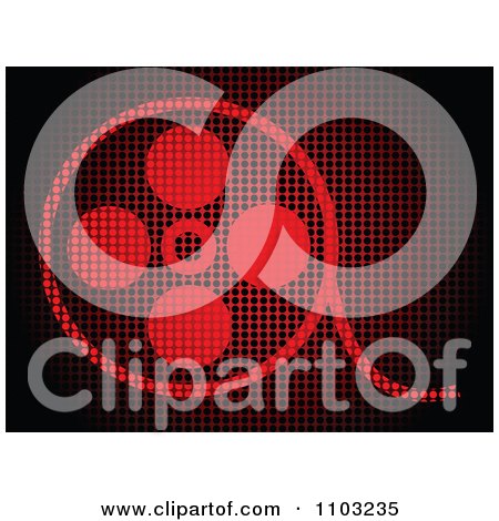 Clipart Film Reel Made Of Red Dots - Royalty Free Vector Illustration by Andrei Marincas
