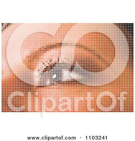 Clipart Pixelated Womans Eye Made Of Dots - Royalty Free Vector Illustration by Andrei Marincas