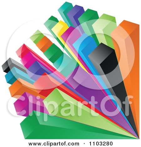 Clipart 3d Colorful Cubes With Space Between Them - Royalty Free Vector Illustration by Andrei Marincas